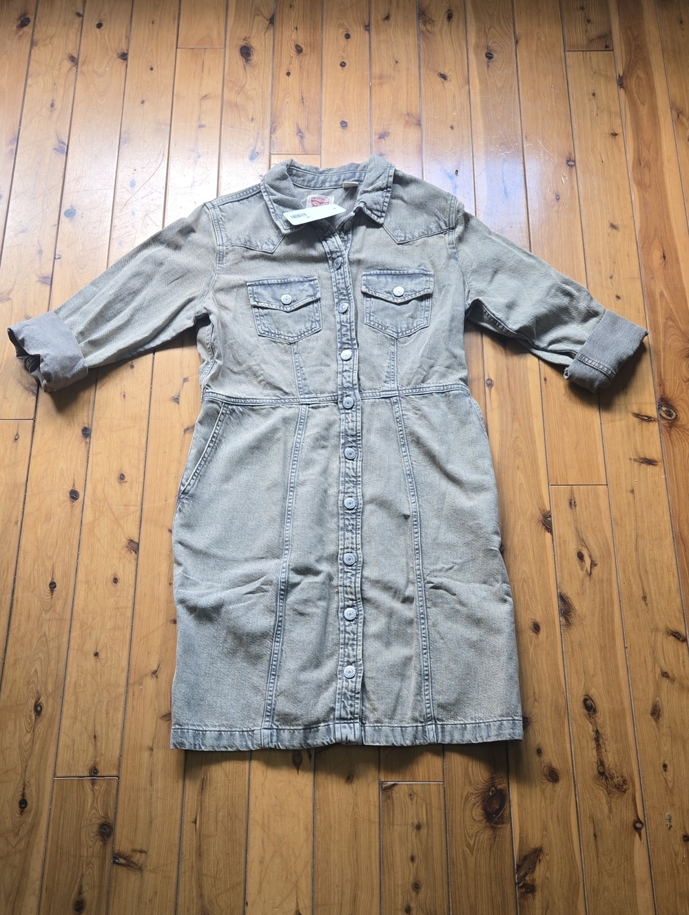 Levis Button-Front Denim Dress